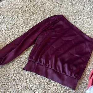 Purple one sleeve top